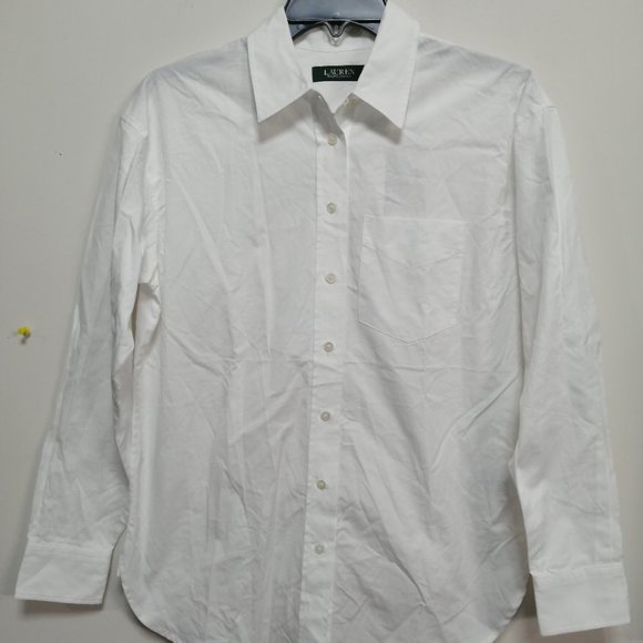 BNWT Lauren by Ralph Lauren Men's Polo Long Sleeves White Size Small - Picture 5 of 5